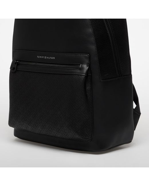 Tommy Hilfiger Black Monogram Backpack