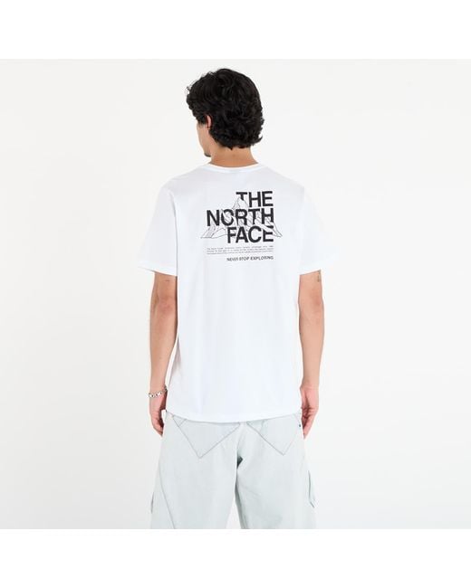 The North Face White T-Shirt M Mountain Sketch Ss Tee for men
