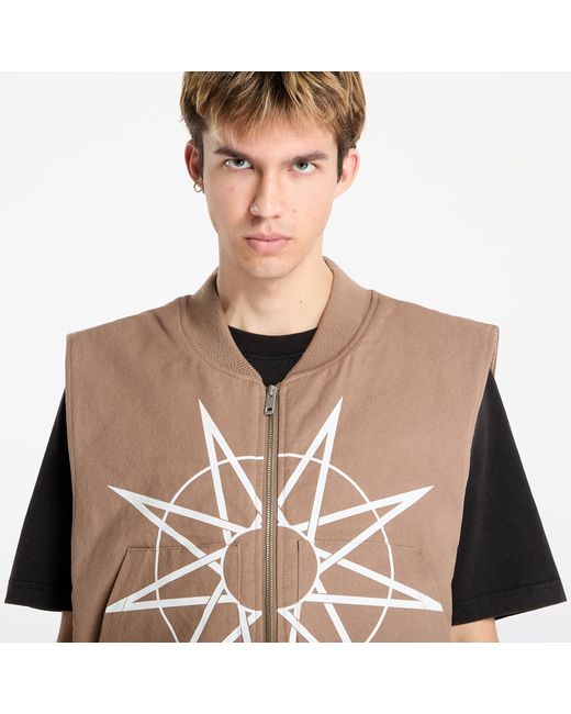 Pleasures Vest X Slipknot Goat Padded Vest in het Black voor heren