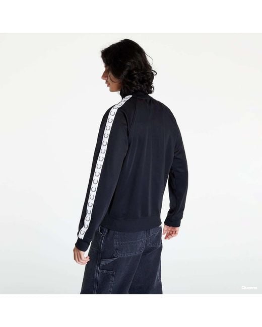 Fred Perry Sweatshirt Taped Track Jacket in het Black voor heren