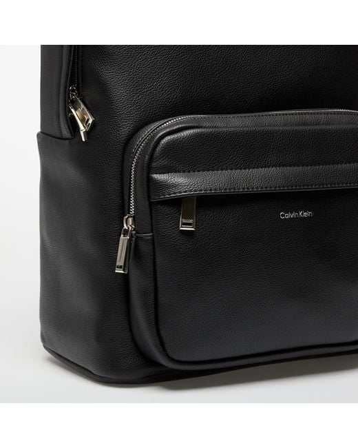 Calvin Klein Black Raised Round Backpack
