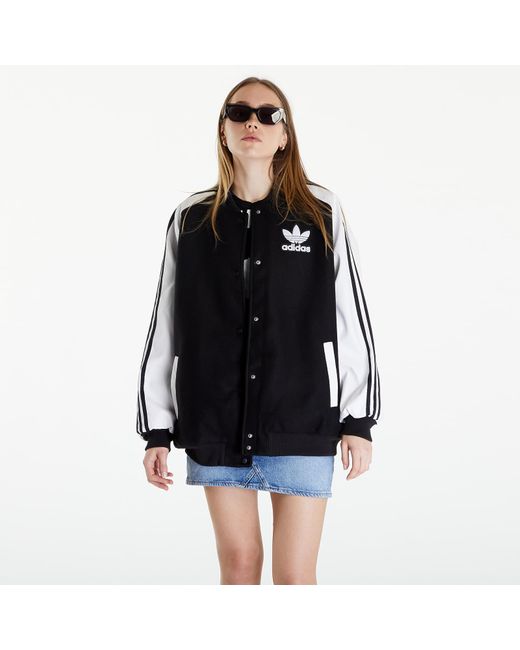 adidas Originals Bomber Adidas Sst Oversized Vrct Jacket in Schwarz Lyst DE