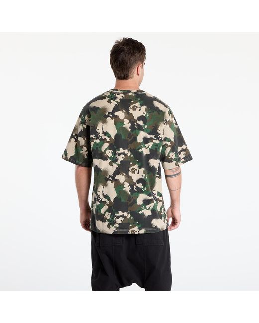 Maglietta Map Camo Ape Head One Point Tee di A Bathing Ape in Green