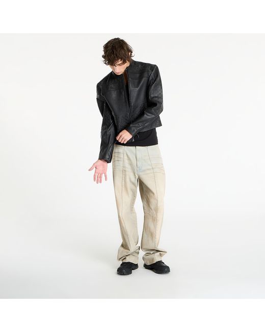 Daily Paper Black Jacket Structured Leather Jacket for men