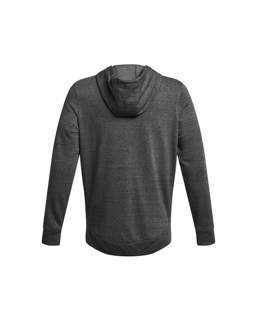 Under Armour Gray Rival Terry Full-Zip Castlerock Light Heather Onyx for men