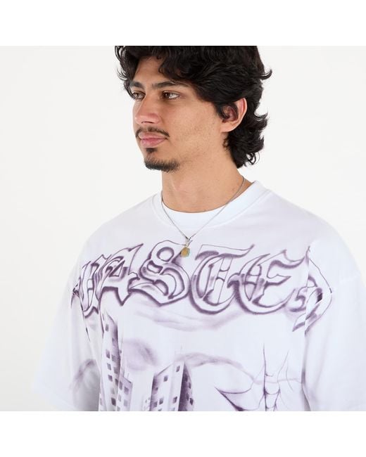 Maglietta M Atm Boxy T-Shirt di Wasted Paris in White da Uomo