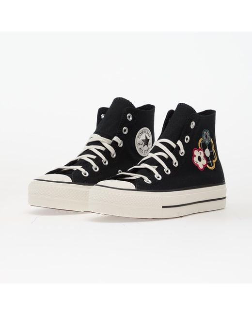 Converse Sneakers Chuck Taylor All Star Lift Platform Floral Patchwork Hi/ Sunny Angle Eur in het Black