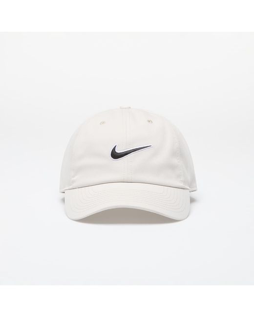 Nike White Mütze club unstructured swoosh cap light bone/ black m/l