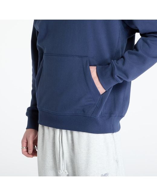 New Balance Sweatshirt Athletics French Terry Hoodie in het Blue voor heren