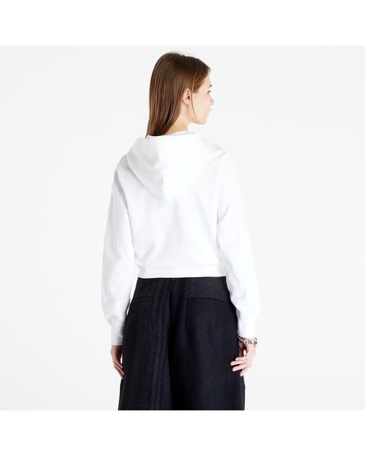 COMME DES GARÇONS PLAY White Sweatshirt Double Heart Zip Hoodie
