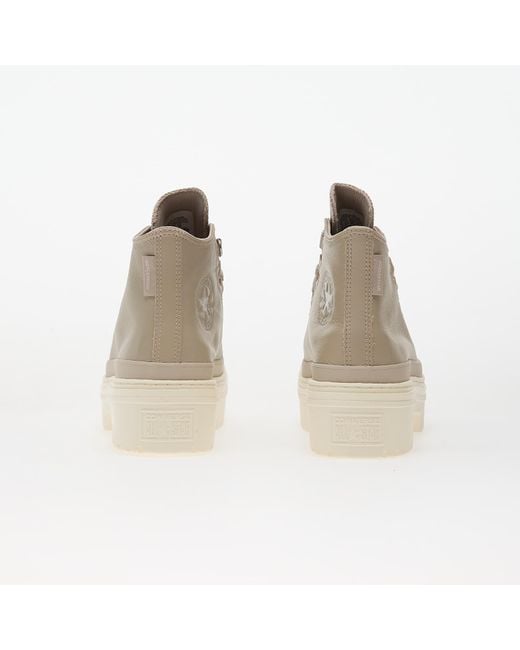 Converse Natural Sneakers Chuck Taylor All Star Lugged Heel Platform Waterproof Leather Hi Papyrus/ Papyrus/ Egret Eur