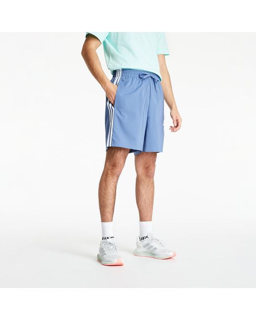 adidas Originals Aeroready Essentials Chelsea 3-stripes Shorts Crew Blue/  White voor heren - Lyst