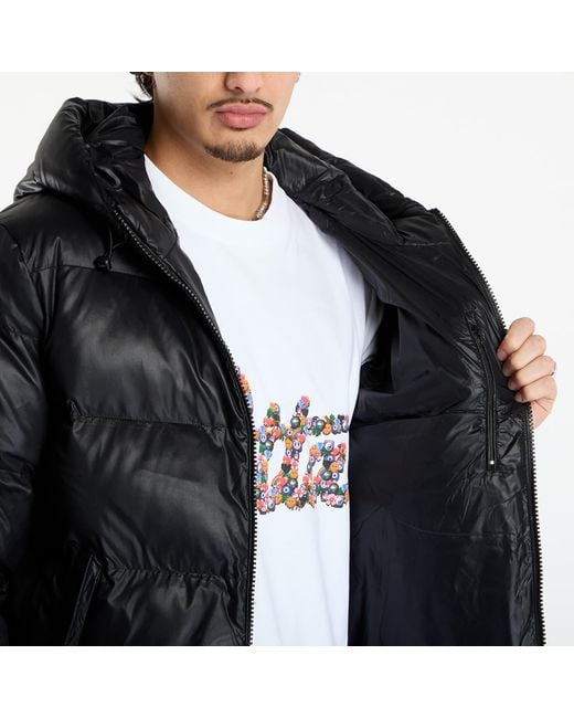 PATTA Jas Quilted Script Logo Puffer Jacket in het Black