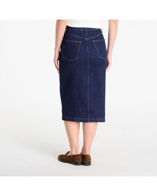 Calvin Klein Blue Jeans Denim Zip Front Skirt