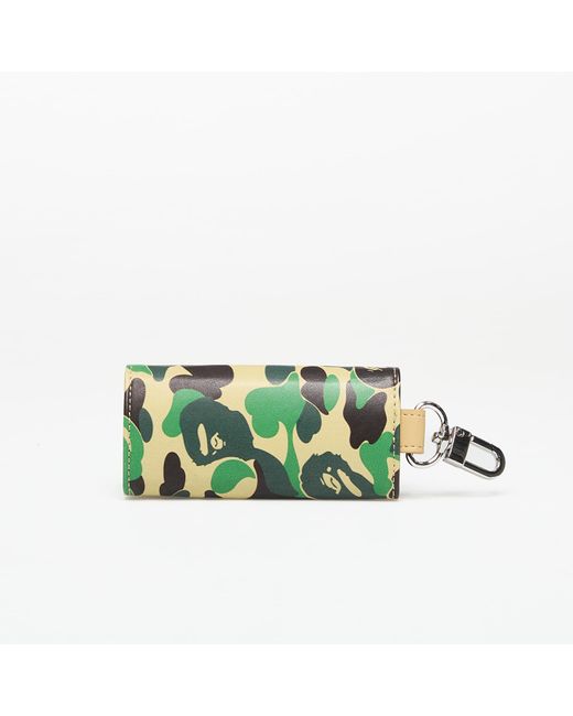 A Bathing Ape Green Case Abc Camo Key Case
