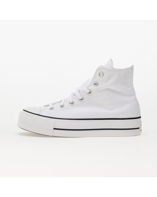 Converse White Sneakers Chuck Taylor All Star Lift Platform Wide Width/ Eur