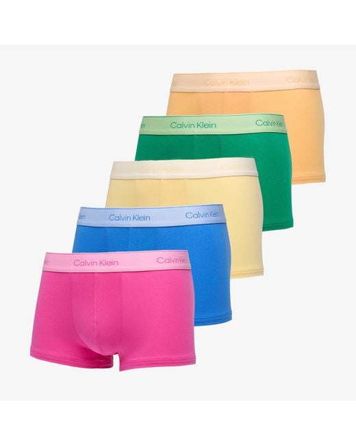 Calvin Klein Boxershorts Low Rise Trunk 5-Pack in Green für Herren