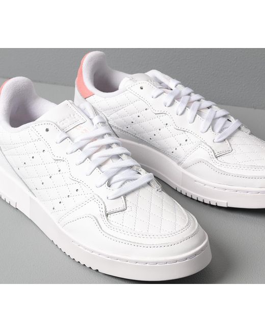 adidas supercourt white pink