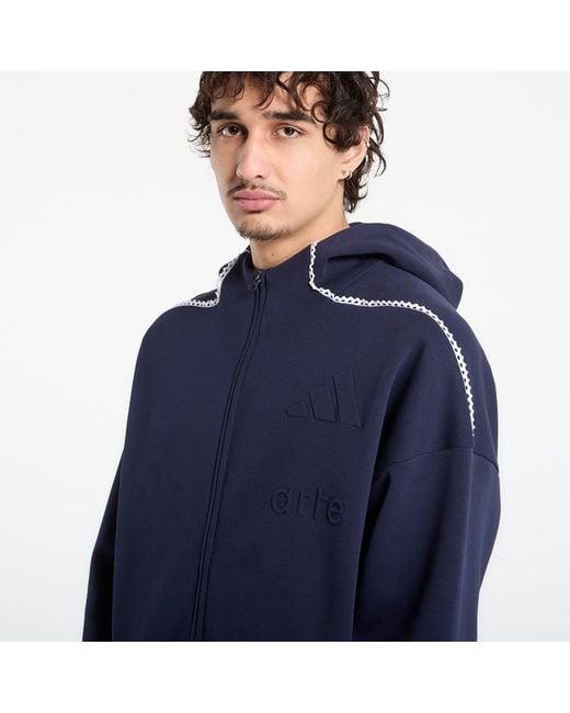Fepa Adidas X Arte Z.N.E. Fu-Zip Track Top Egend Ink di Adidas Originals in Blue da Uomo