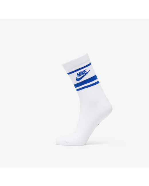 Nike Blue Sportwear everyday essential crew socks 3-pack white/ game royal