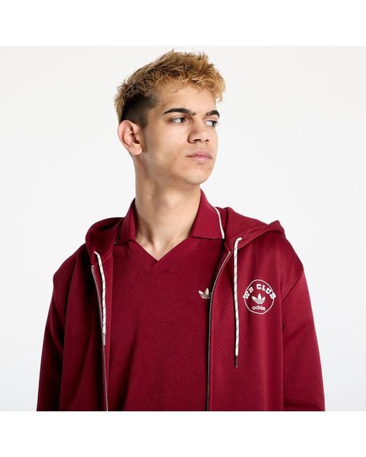 Adidas Originals Red Sweatshirt Adidas X Wales Bonner Track Hoodie/ Collegiate Burgundy for men