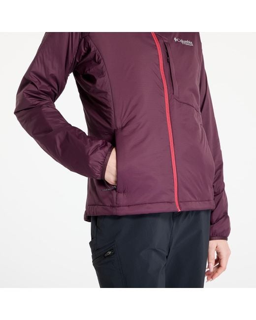 Columbia Purple Jacket Leaf Ii Stretch Insulated Jacket