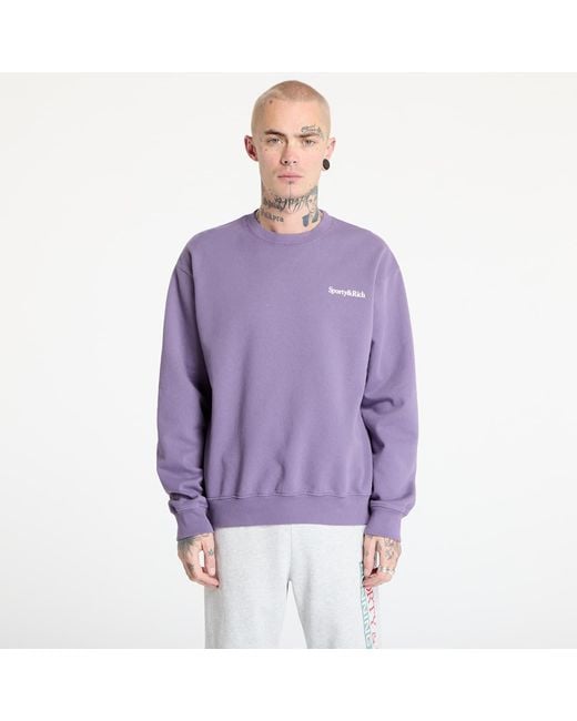 Sporty & Rich Purple Sweatshirt Health Is Wealth Crewneck Dusty Grape