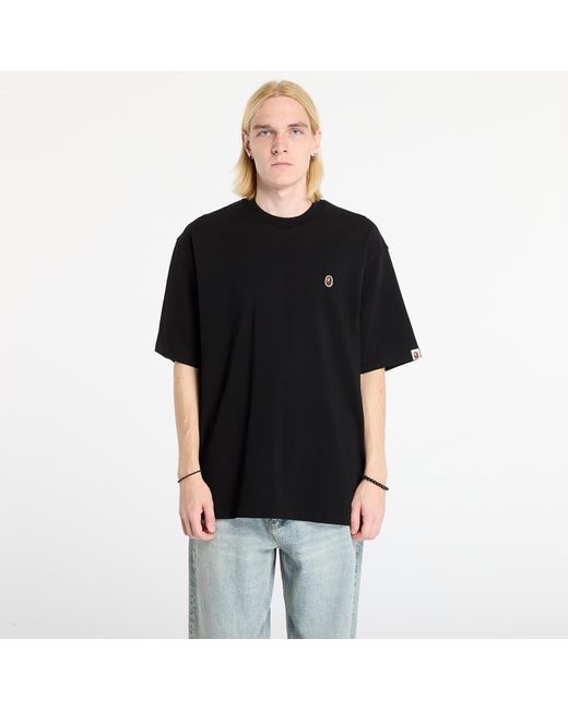 A Bathing Ape T-Shirt One Point Relaxed Fit Tee in Black für Herren