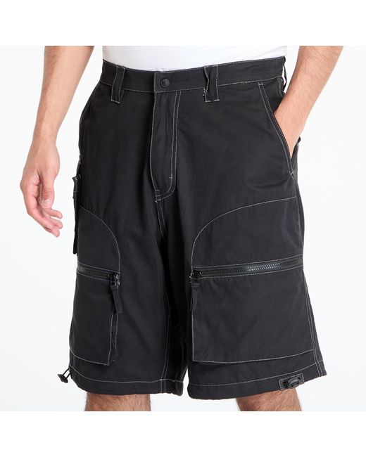 Pleasures Black Raider Cargo Shorts for men