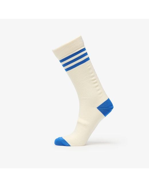 Adidas Originals Blue Socken Adidas 3 Stripes Textured Crew Socks 2-Pack Cream/ Preloved Ruby