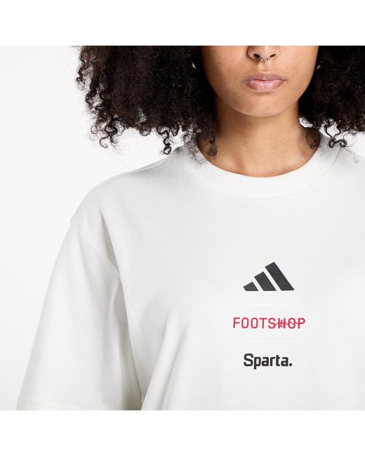 Adidas Originals White T-Shirt Adidas X Footshop X Sparta T-Shirt Crest