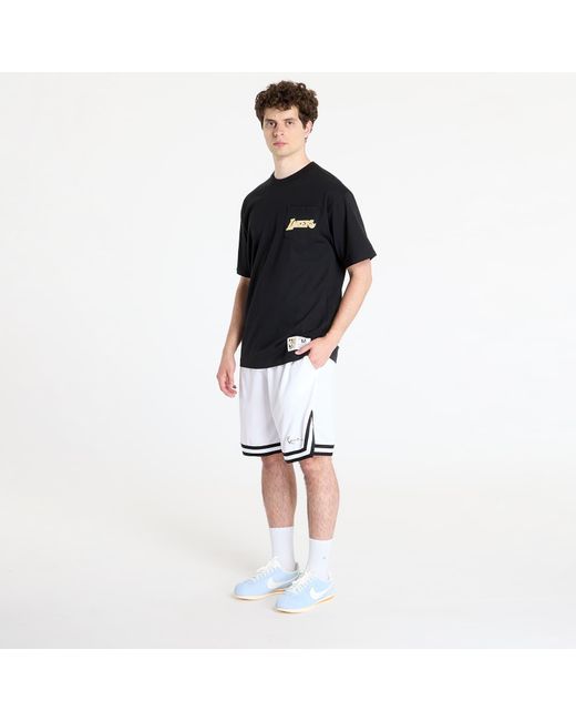Mitchell & Ness T-Shirt Nba Double Hit Ss Pocket Tee Vintage Logo Lakers in Black für Herren