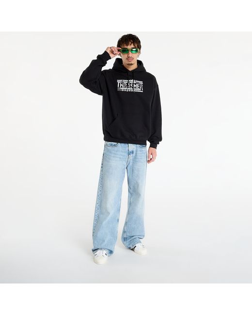 Thrasher Black Sweatshirt Chrome Genuine Hoodie for men