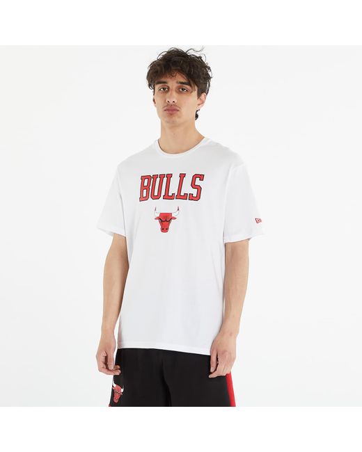 KTZ White Chicago Bulls Nba Team Logo T-shirt / Front Door Red for men