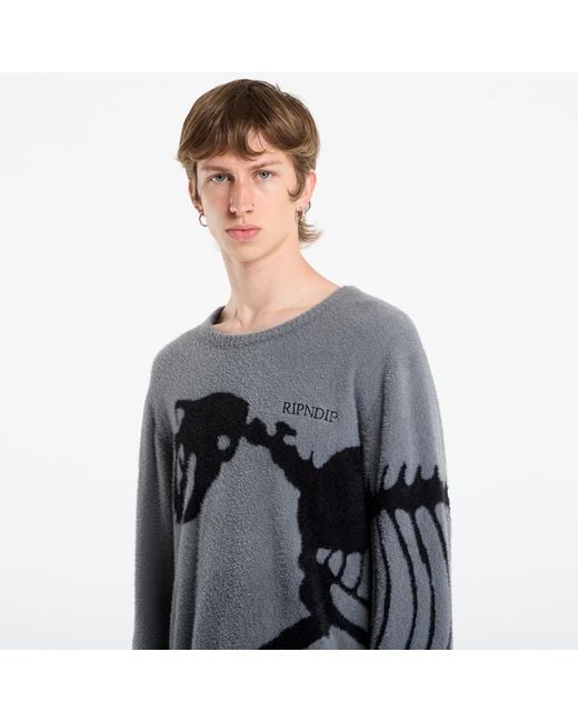 RIPNDIP Pullover Fossil Mohair Knit Sweater in Blue für Herren