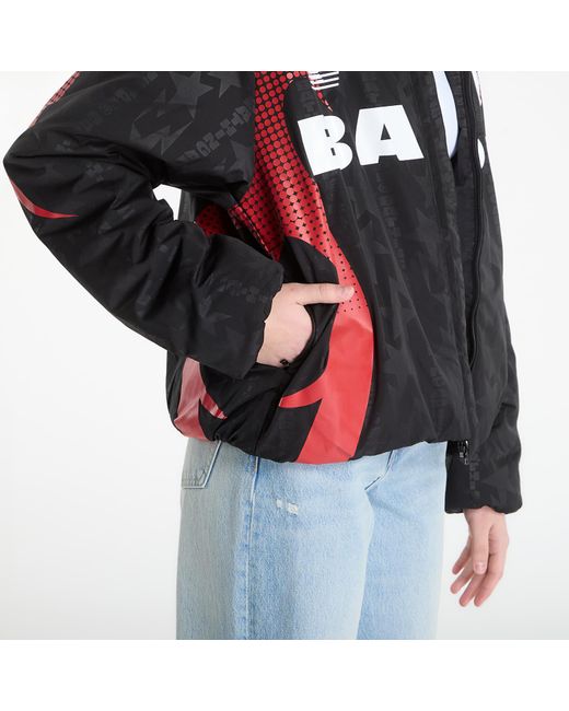 A Bathing Ape Black Jacket Aba Frame Monogram Jacquard Multi Logo Padded Jacket