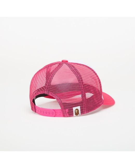 A Bathing Ape Pink Bape Mesh Cap