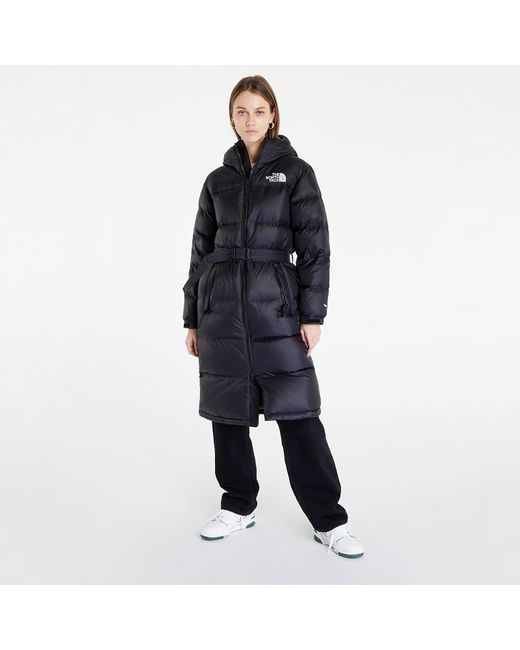 The North Face Blue 's Nuptse Belted Long Parka Tnf Black