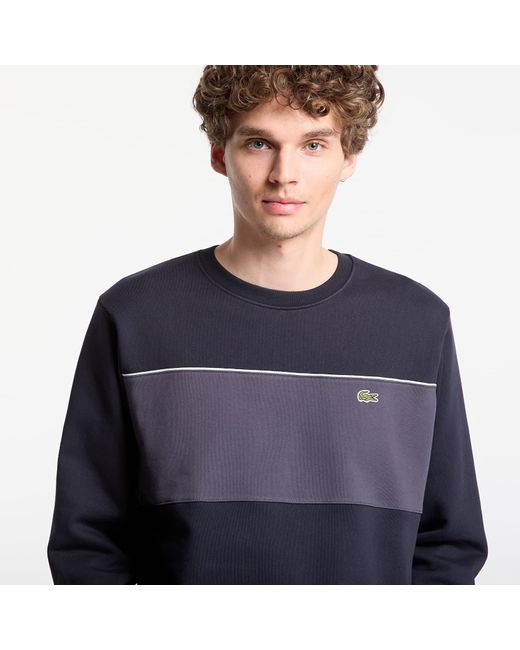 Lacoste Sweatshirt Sweatshirt Blackbird/ Graphite in het Blue voor heren