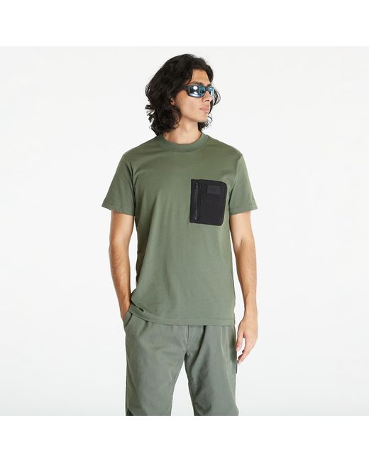 Calvin Klein Green Jeans Mix Media Short Sleeve Tee Thyme for men