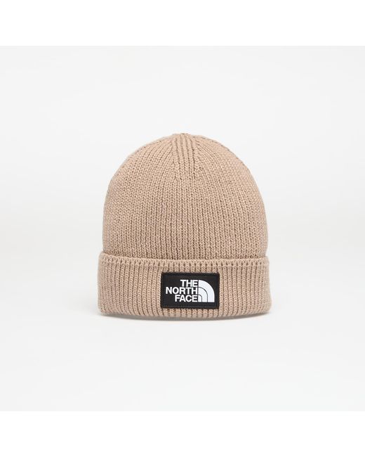 The North Face Natural Tnf Logo Box Cuffed Beanie