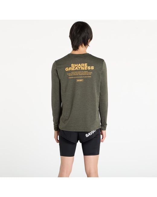 Saysky T-Shirt Statement Pace Long Sleeve in het Gray voor heren