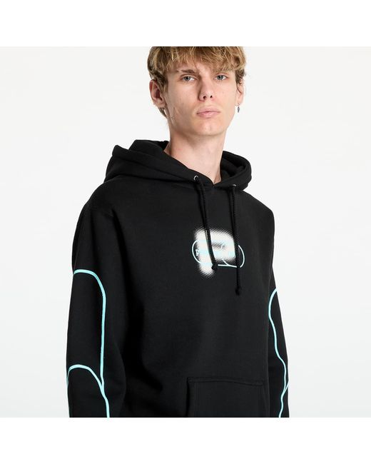 Felpa Pleaure Pixel P Hoodie di Pleasures in Black da Uomo