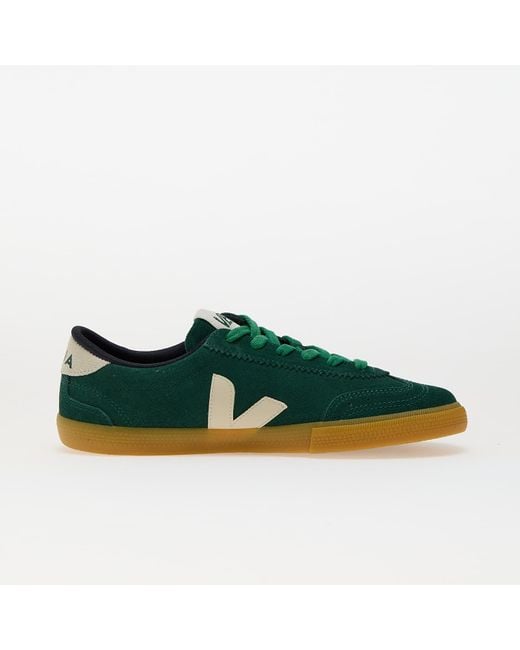 Veja Green Sneakers W Volley Suede Poker_Pierre