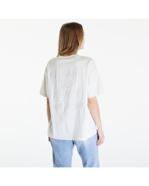 Calvin Klein White Jeans Embroidered Slogan T-shirt