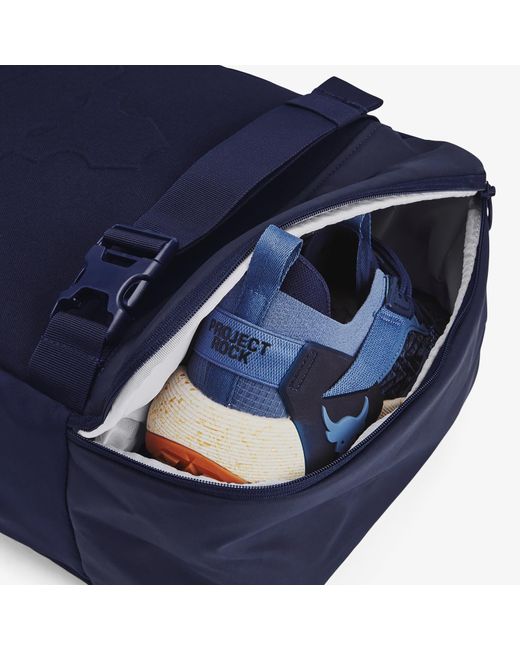 Under Armour Blue Project Rock Box Duffle Backpack Midnight Navy/ Midnight Navy/ Hushed