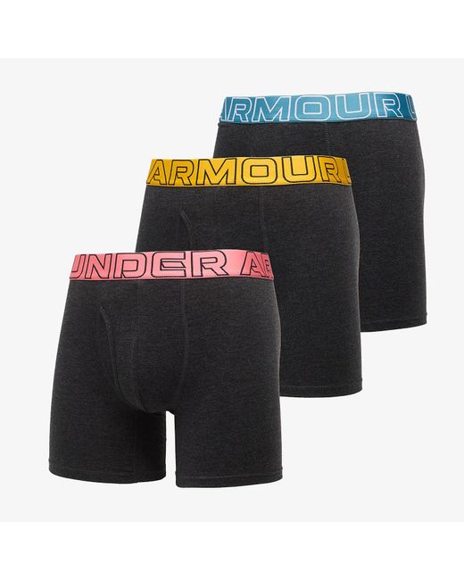Caleçons performance cotton solid 6in 3-pack l Under Armour pour homme en coloris Black