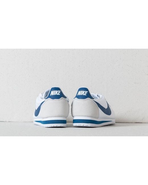 Nike cortez nylon on sale white gym blue