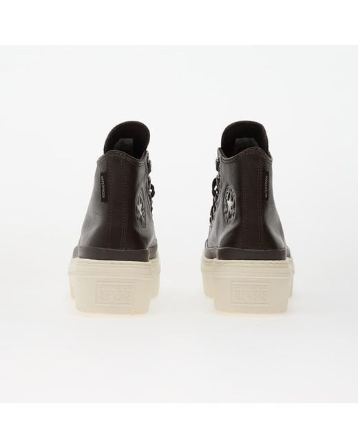 Converse Black Sneakers Chuck Taylor All Star Lugged Heel Platform Waterproof Leather Hi Mudguard/ Mudguard/ Egret Eur