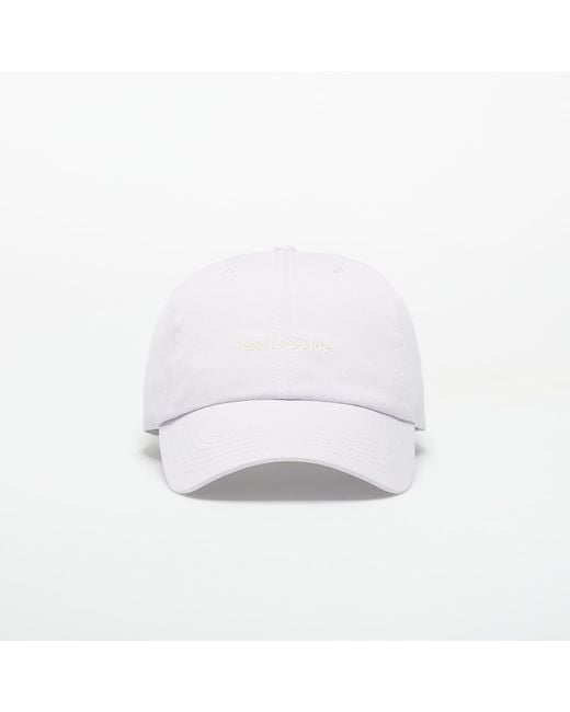 New Balance White Mütze 6 Panel Linear Logo Hat